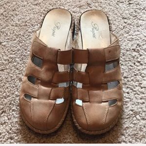 Tan women’s Propet sandals
